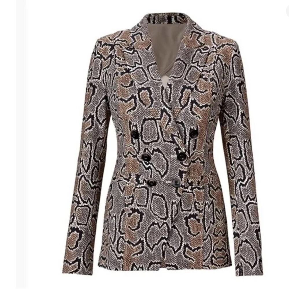 Cabi Double Breasted Python Blazer Size 6 - image 6